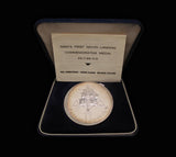 1969 Apollo 11 Man's First Moon Landing 58mm Silver Medal - By Rizello