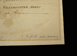 1831 William IV & Queen Adelaide Coronation Ticket to Westminster Abbey
