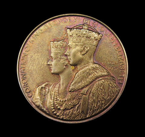 1937 George VI Coronation Thames Sailing Barge Race 38mm Gold Medal