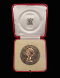 1974 Royal Society Queen's Medal 72mm Silver By Gillick - Cased