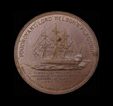 1897 Lord Nelson's Flagship Foudroyant 37mm Copper Medal