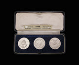 1936 Year Of The Three Kings Set Of 3 Silver Medals - By Hasler