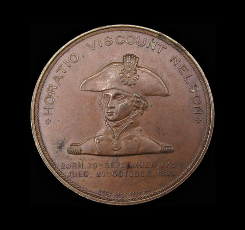 1897 Lord Nelson's Flagship Foudroyant 37mm Copper Medal