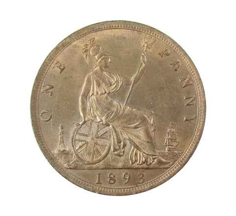 Victoria 1893 Penny - UNC