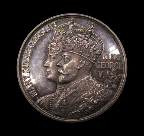 1911 George V Coronation 38mm Silver Medal - By Moore
