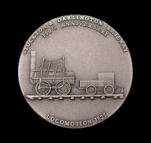 1975 Stockton & Darlington Railway 150th Anniversary 38mm Silver Medal