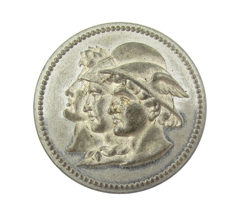 1872 Fine Arts Exhibition 30mm White Metal Medal - Struck In Exhibition