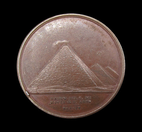 France 1798 Napoleon Egypt Conquest 33mm Bronze Medal - By Brenet
