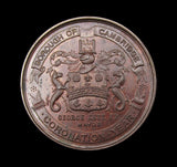 1902 Edward VII Coronation Cambridge 38mm Bronze Medal