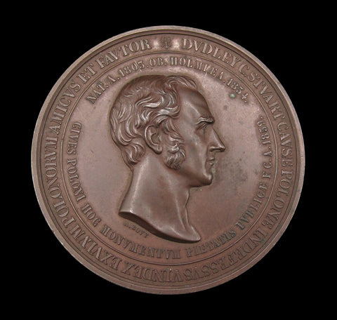 1859 Lord Dudley Coutts Stuart 63mm Memorial Medal - By Bovy