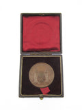 1884 International Health Exhibition Cased Bronze Medal - By Wyon