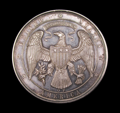 USA 1863 LS-1 Abraham Lincoln 67mm State Department Lifesaving Silver Medal - Only 4 Known
