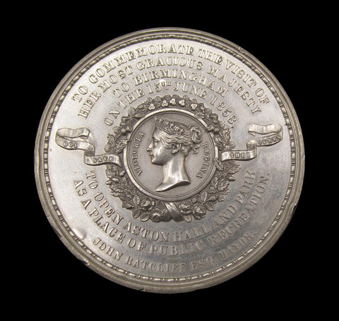 1858 Inauguration Of Aston Hall 56mm Medal - By Moore