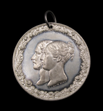 1847 Cambridge Presentation of The City Address 44mm Medal - By Davis
