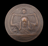 France c.1905 St Christopher Motoring 50mm Bronze Medal - By Yencesse