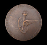 France c.1905 St Christopher Motoring 50mm Bronze Medal - By Yencesse