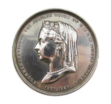 1887 Bradford Victoria Jubilee Ball 58mm Silver Medal - By M. Rhodes