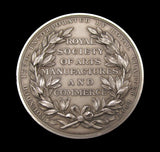 1901 Society Of Arts 56mm Silver President's Medal - By Fuchs / Wyon