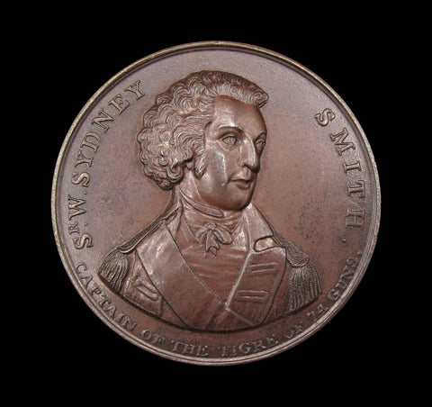 1799 Admiral Sir William Sydney Smith Siege of Acre 38mm Bronze Medal - By Wyon
