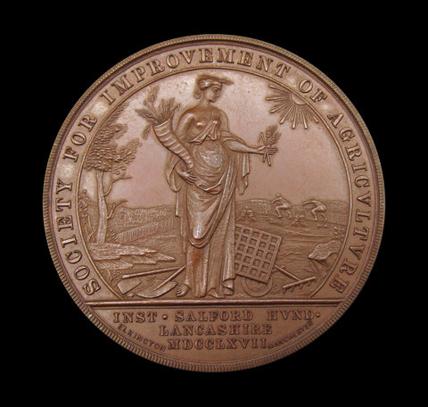 1908 Royal Lancashire Agricultural Society 47mm Bronze Medal
