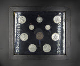 1797-1814 Set of 10 Framed Medals Inc Lord Nelson, Lord Duncan, William Pitt