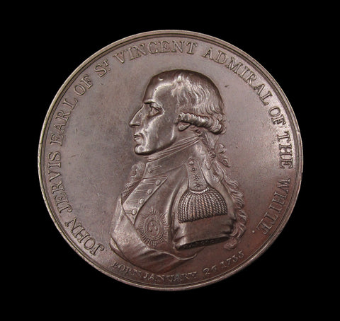 1797 Admiral Jervis Battle of Cape St Vincent 48mm Medal - By Hancock