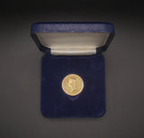1987 Stampex Trophy Contest Award 25mm Gold Medal - Victoria Young Head