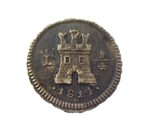 Peru 1814 Quarter Real - Lima Mint