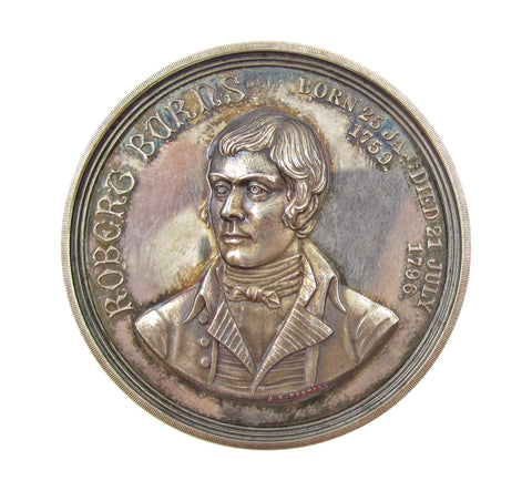 1902 Glasgow School Of Music Robert Burns 51mm Silver Medal