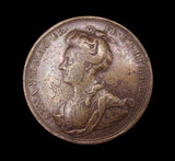 1707 Union Of England & Scotland 34mm Copper Medal - By Croker