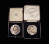 1907-1908 Prince Of Wales Technological Examination 51mm Silver Medal - Pair