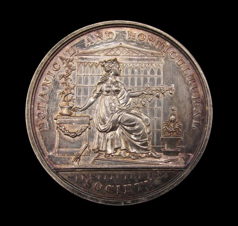 1886 Botanical & Horticultural Society 48mm Silver Medal - Cased