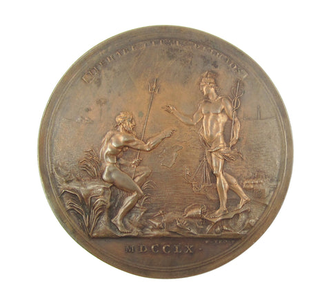 1760 Captain Wilson's Voyage To China 68mm Electrotype Medal - By Yeo
