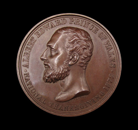 1872 Prince Of Wales Recovery Thanksgiving 41mm Medal - By Taylor