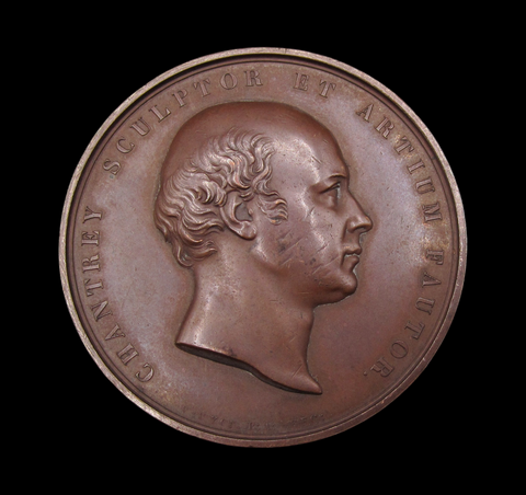 1843 Francis Chantrey Art Union 55mm Medal - By Wyon