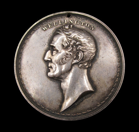 1839 Duke Of Wellington Cinque Ports 55mm Silver Medal - By Wyon