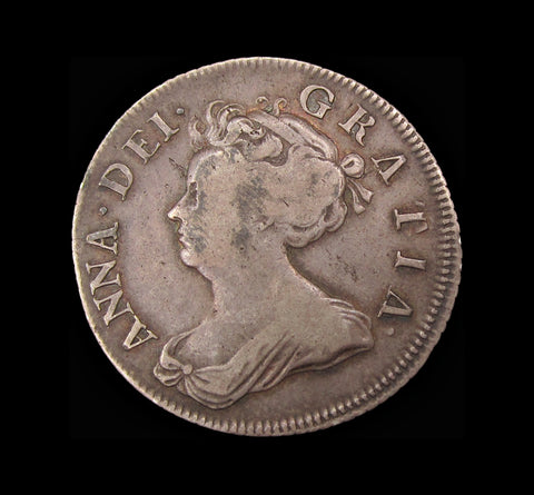 Anne 1705 Shilling - Roses & Plumes - Good Fine