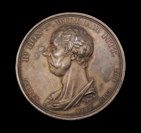 1813 Dudley Pitt Club 50mm Silver Medal - By Wyon
