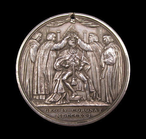 1821 George IV Coronation 49mm Silver Medal - By Halliday