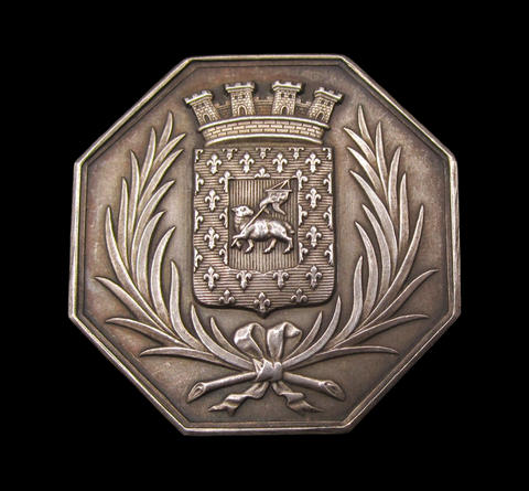 France 1834 Carcassonne Savings Bank Royal Ordinance 34mm Silver Medal