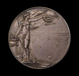 India 1909 Nainital Secretariat Football Challenge Cup 51mm Silver Medal - By Elkington