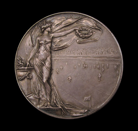 India 1909 Nainital Secretariat Football Challenge Cup 51mm Silver Medal - By Elkington