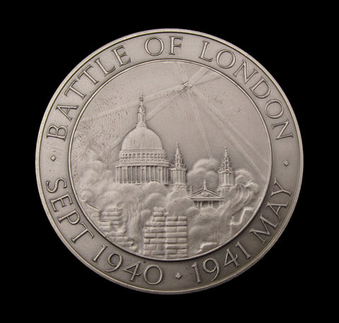 1944 Battle Of London 57mm Silver Cased Medal - By Pinches