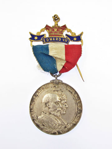1902 Coronation Castle Cornet Guernsey 39mm Silver Medal