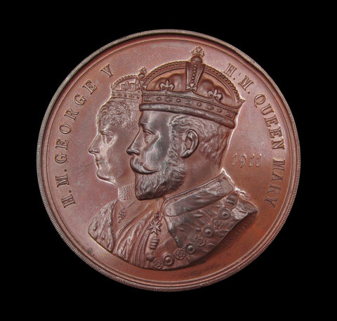 1911 George V Coronation 52mm Bronze Medal - By Restall