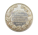 1911 Plymouth Education Authority 51mm Silver Medal - By Fattorini