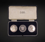 South Africa 1954-1961 Formation Of The Union 3 x Silver Medal Set - Cased
