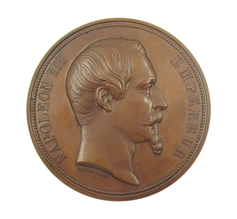 France 1855 Queen Victoria Visit To Boulogne 61mm Medal - By Barre