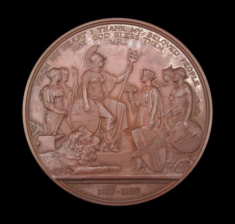 1897 Diamond Jubilee of Victoria 76mm Bronze Medal - By Bowcher