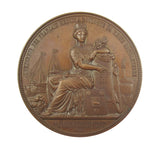 France 1855 Queen Victoria Visit To Boulogne 61mm Medal - By Barre